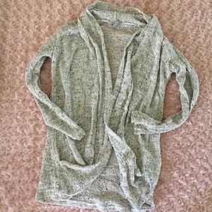 CHARLOTTE RUSSE Grey Lightweight Sheer Cardigan